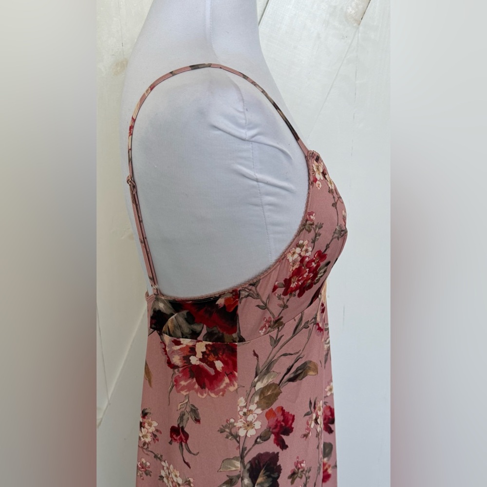 Zimmermann Floral Cassia Midi Slip Dress Thin Straps Pink Women’s Size 10 - Picture 8 of 13